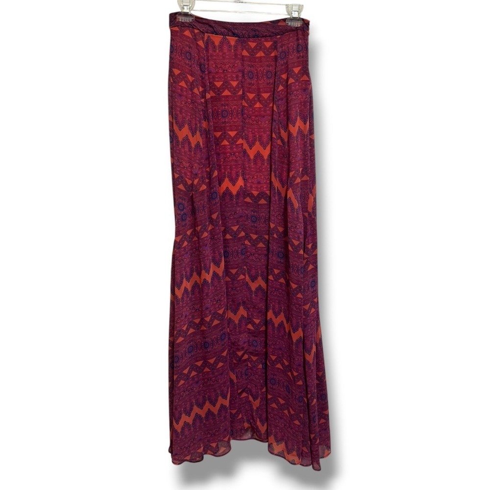 Show Me Your Mumu Princess Di Skirt Pink Purple Tribal Geometric Maxi Skirt M
